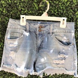 *SOLD*RIPPED DENIM SHORTS TILLYS